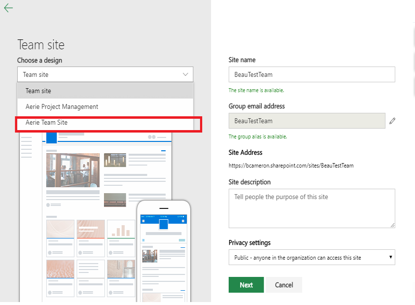 How To: Create Modern SharePoint site templates using Office 365 Site ...